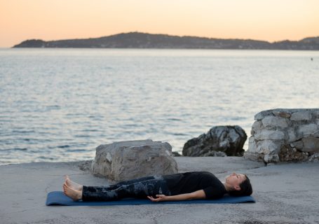 Leslie en savasana